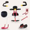 JOEUQK Electric Bicycle Front Seat for Kids Child, Safety Carrier Sponge Seat with Cover Guard, Handrail and Pedal, Red view 4