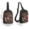 GFLFMXZW Baseball on Wooden Cross Chest Bag Crossbody Backpack for Women Men Sling Bag Travel Hiking Daypack view 2
