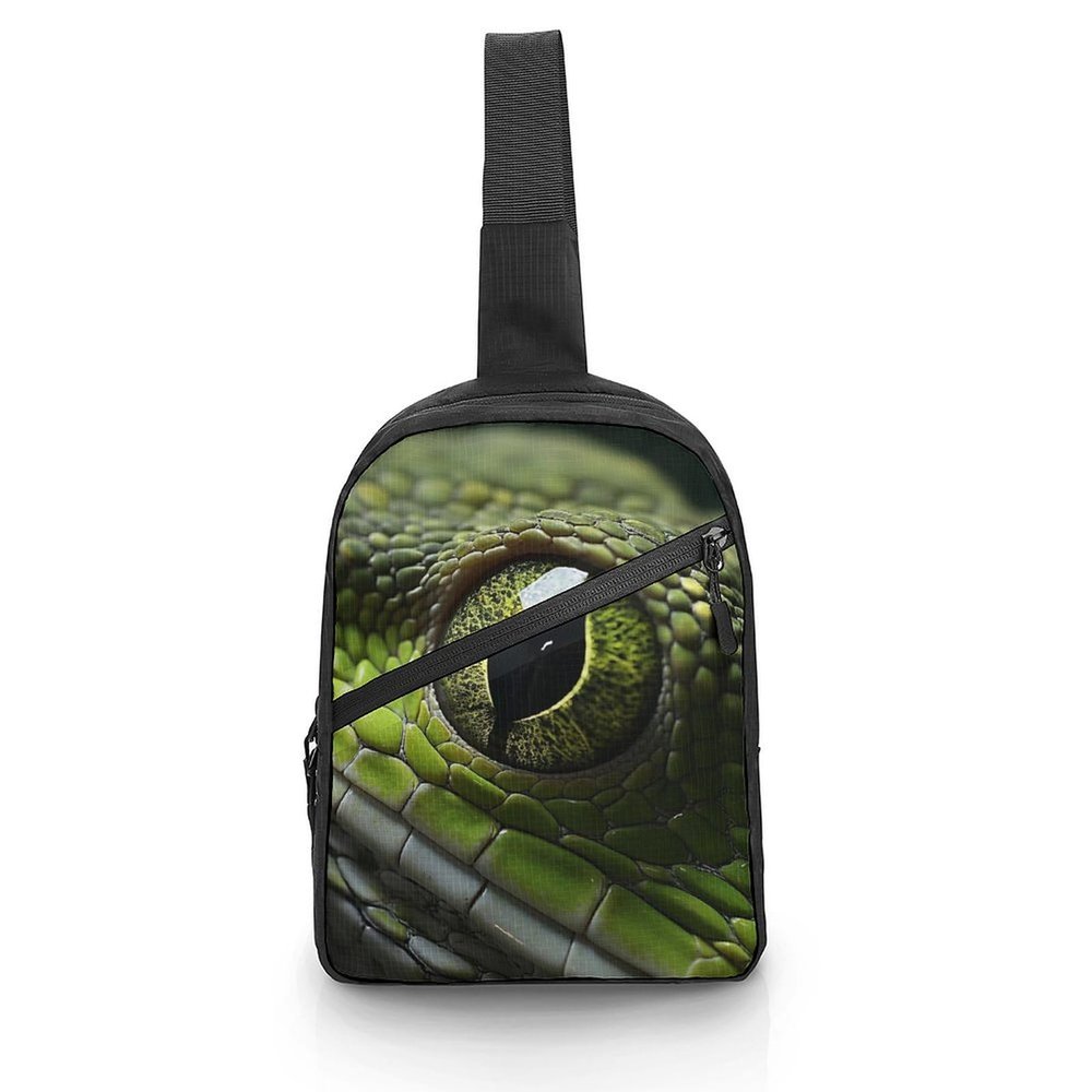 GFLFMXZW Glasses Green Cross Chest Bag Crossbody Backpack for Women Men Sling Bag Travel Hiking Daypack