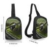 GFLFMXZW Glasses Green Cross Chest Bag Crossbody Backpack for Women Men Sling Bag Travel Hiking Daypack view 2