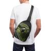 GFLFMXZW Glasses Green Cross Chest Bag Crossbody Backpack for Women Men Sling Bag Travel Hiking Daypack view 4