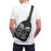 GFLFMXZW Skull Together Cross Chest Bag Crossbody Backpack for Women Men Sling Bag Travel Hiking Daypack view 4