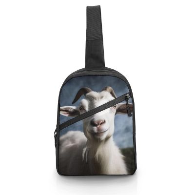 GFLFMXZW Goat Cross Chest Bag Crossbody Backpack for Women Men Sling Bag Travel Hiking Daypack