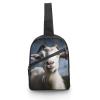 GFLFMXZW Goat Cross Chest Bag Crossbody Backpack for Women Men Sling Bag Travel Hiking Daypack view 1