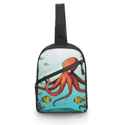 GFLFMXZW Giant Octopus Cross Chest Bag Crossbody Backpack for Women Men Sling Bag Travel Hiking Daypack