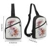 GFLFMXZW Musical Note Floral Cross Chest Bag Crossbody Backpack for Women Men Sling Bag Travel Hiking Daypack view 2
