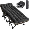 Slsy Oversized XXL Folding Camping Cot for Adults with Pad, Padded Portable Sleeping Cots, Camp Bed with Carry Bag for Outdoor Travel, Beach, Hiking view 1