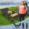 Slsy Oversized XXL Folding Camping Cot for Adults with Pad, Padded Portable Sleeping Cots, Camp Bed with Carry Bag for Outdoor Travel, Beach, Hiking view 4