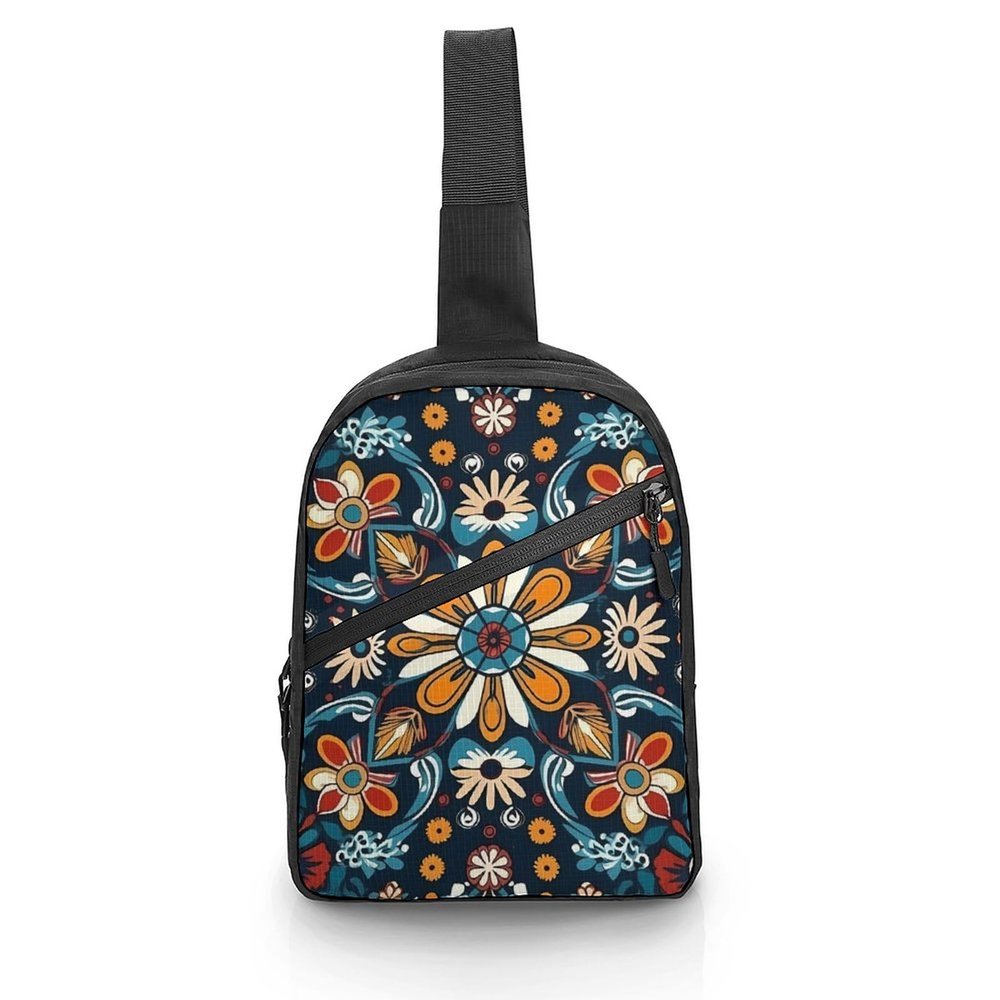 GFLFMXZW Bold Colors Cross Chest Bag Crossbody Backpack for Women Men Sling Bag Travel Hiking Daypack