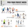 VEVOR Badminton Net, Height Adjustable Volleyball Net, 10ft Wide Foldable Pickleball Net, Portable Easy Setup Tennis Net Set with Poles, Stand and Carry Bag, for Kids Backyard Game Indoor Outdoor Use view 3