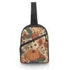 GFLFMXZW Pumpkins And Leaves Cross Chest Bag Crossbody Backpack for Women Men Sling Bag Travel Hiking Daypack view 1