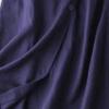 NineFit Basics Women's Cotton Linen Front Button A-Line Skirt Casual High Waist Flared Pleated Skirt Vintage Swing Midi Skirt (Large,Dark Blue) view 2