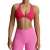 Aoxjox Women's Workout Sports Bras Fitness Metamorph Sienna Twist Bra Yoga Crop Tank (Love Potion, Large) view 1