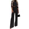 KAJXZ Casual Suits for Women,Womens Top Trousers Set Women Commuting Sets,Women's 2-piece Suit Wide-leg Pants Crop Top Set view 1