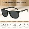 CARFIA TR90 Spring Flexible Polarized Men's Sunglasses Extremely Lightweight Comfortable Unbreakable Driving Glasses view 2