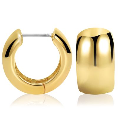 14K Gold Plated Sterling Silver Enamel Color Huggie Hoop Earrings for Women  Wide Range of Vibrant Color Options Available