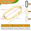 12Pack Oval Large Carabiner Clip, Metal Spring Snap Hooks Keyrings Clip for Paracord Keychain Lanyard, Car Key Rings, Pets Collar Buckles, Purse Keychain Replacement (Assorted) view 2