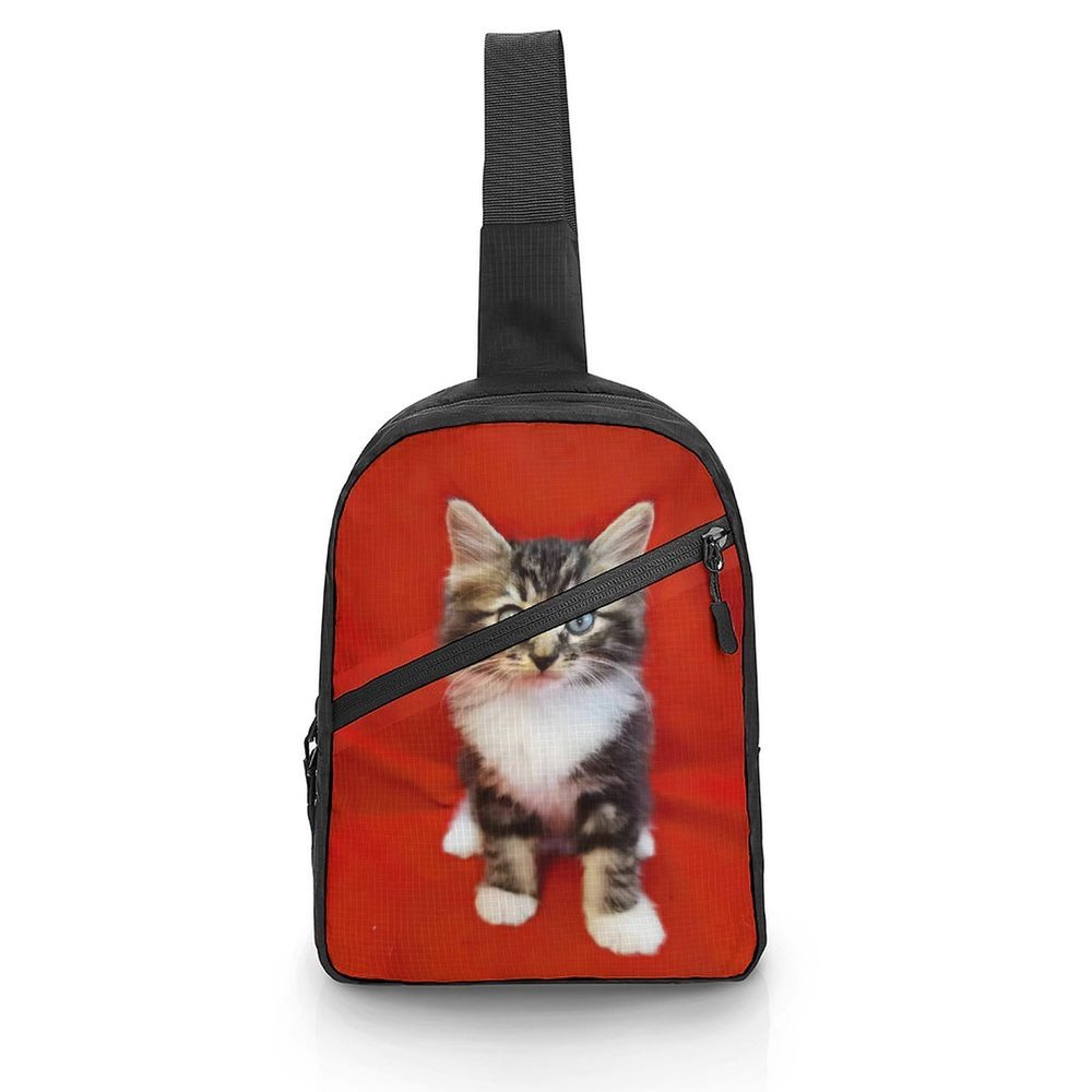 GFLFMXZW Cat Cross Chest Bag Crossbody Backpack for Women Men Sling Bag Travel Hiking Daypack
