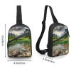 GFLFMXZW Clear Water Lake Cross Chest Bag Crossbody Backpack for Women Men Sling Bag Travel Hiking Daypack view 2
