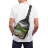 GFLFMXZW Clear Water Lake Cross Chest Bag Crossbody Backpack for Women Men Sling Bag Travel Hiking Daypack view 4