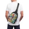 GFLFMXZW Tropical Plants And Parrots Cross Chest Bag Crossbody Backpack for Women Men Sling Bag Travel Hiking Daypack view 4