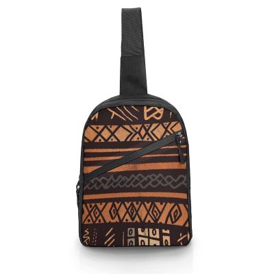 GFLFMXZW African Mud Cloth Tribal Cross Chest Bag Crossbody Backpack for Women Men Sling Bag Travel Hiking Daypack
