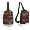 GFLFMXZW African Mud Cloth Tribal Cross Chest Bag Crossbody Backpack for Women Men Sling Bag Travel Hiking Daypack view 2