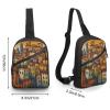 GFLFMXZW Urban Art Landscape Cross Chest Bag Crossbody Backpack for Women Men Sling Bag Travel Hiking Daypack view 2