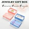 AKOAK 2 Pcs Jewelry Gift Box, Cardboard Paper Jewelry Boxes with Ribbon Bowknot for Display Earrings, Necklaces, Rings, Bracelets, Empty Gift Cases for Anniversaries, Weddings, Birthdays (Pink) view 2