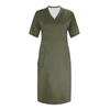 Plus Size Dresses for Curvy Women Oversize T Shirt Midi Dress Loose Short Sleeve V Neck Beach Dress Casual Tshirt Dress Lounge Elegant Trendy Summer Dress Womens Comfy Going Out Dress Maternity Dress view 3