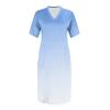 Plus Size Dresses for Curvy Women Oversize T Shirt Midi Dress Loose Short Sleeve V Neck Beach Dress Casual Tshirt Dress Trendy Lounge Elegant Casual Dresses Womens Comfy Party Dress Plus Size Dresses view 2