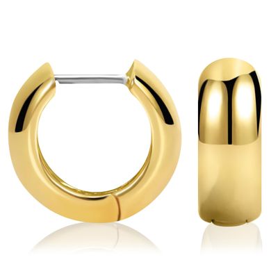 14K Gold Plated Sterling Silver Enamel Color Huggie Hoop Earrings for Women Wide Range of Vibrant Color Options Available