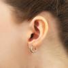 14K Gold Plated Sterling Silver Enamel Color Huggie Hoop Earrings for Women  Wide Range of Vibrant Color Options Available view 3