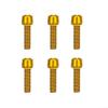 6pcs Bicycle Stem Bolts, Stainless steel M5 * 18Mm Bolts Screw For Bike Handlebar Installation(Yellow)