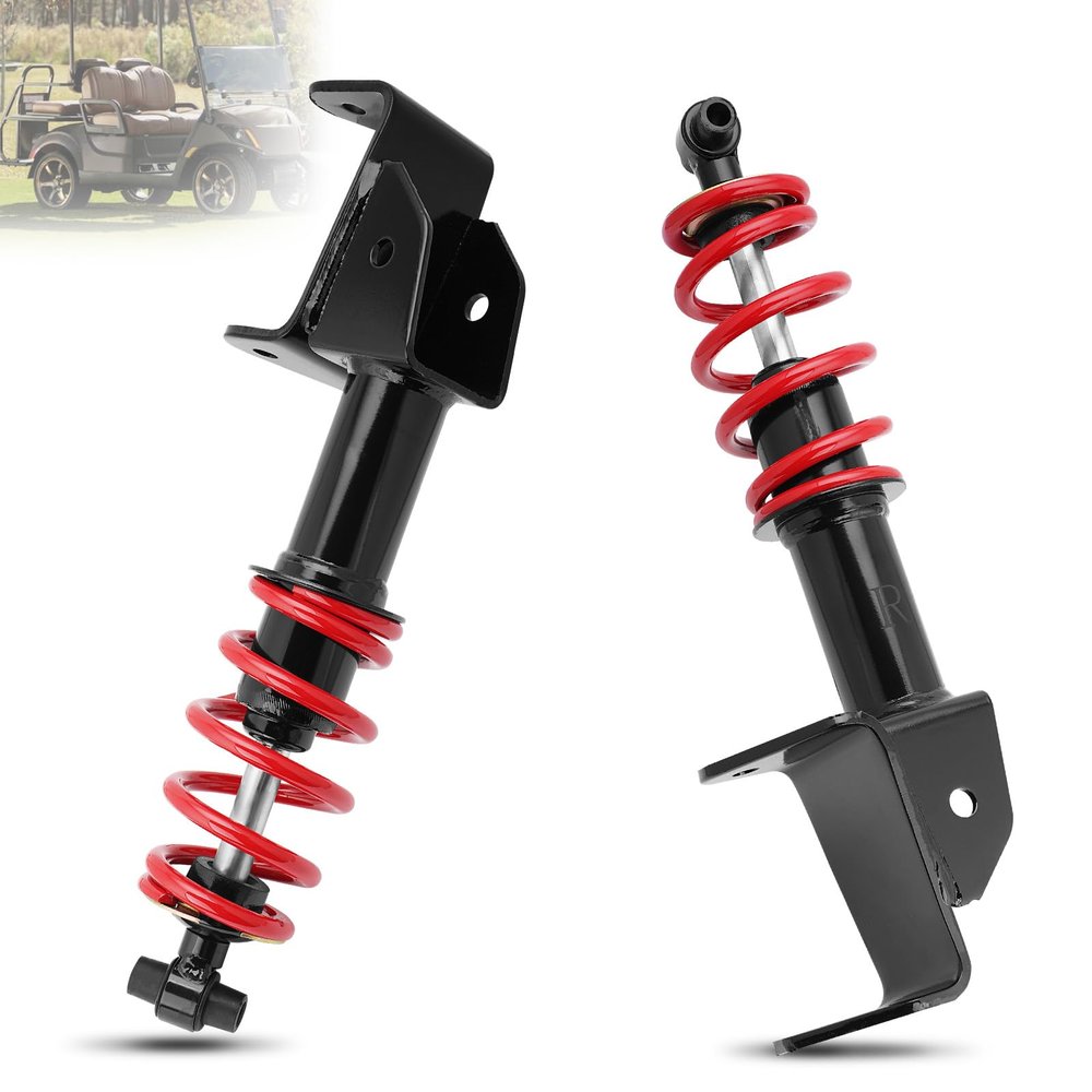 Front Golf Cart Shock Absorbers Heavy Duty with Springs Compatible with 2007-2016 Yamaha Drive G29 Gas & Electric Golf Carts Passenger and Driver Side Replace# JW2-F3390-00-00 JW2-F3350-00RED