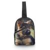 GFLFMXZW German Shepherd Puppy Cross Chest Bag Crossbody Backpack for Women Men Sling Bag Travel Hiking Daypack view 1