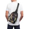 GFLFMXZW German Shepherd Puppy Cross Chest Bag Crossbody Backpack for Women Men Sling Bag Travel Hiking Daypack view 2