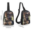GFLFMXZW German Shepherd Puppy Cross Chest Bag Crossbody Backpack for Women Men Sling Bag Travel Hiking Daypack view 3