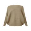 Girls Oversized Sweater Kids Fashion Batwing Sleeve Ribbed Knit Pullover Tops 5-14 Years Khaki view 4