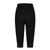 Womens Yoga Capris 2024 Casual Cropped Jogger Running Pants Lightweight Workout Outdoor Athletic Track Travel Lounge Pants Black view 4