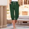 Womens Yoga Capris 2024 Casual Cropped Jogger Running Pants Lightweight Workout Outdoor Athletic Track Travel Lounge Pants view 2