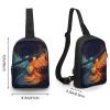 GFLFMXZW Fire And Water Phoenix Cross Chest Bag Crossbody Backpack for Women Men Sling Bag Travel Hiking Daypack view 2
