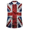 Zakqeik British Flag Women's Sleeveless Golf Tank Top V-Neck Athletic Polo-Shirts Workout M view 1