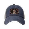 Snapback Trucker Hats Guitar Pepper Sugar Skull Cowboy Baseball Caps Adjustable Blank Mesh Ball Caps for Men Women Navy Blue view 1