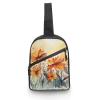 GFLFMXZW Watercolor Flowers with Leaves Cross Chest Bag Crossbody Backpack for Women Men Sling Bag Travel Hiking Daypack view 1