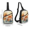 GFLFMXZW Watercolor Flowers with Leaves Cross Chest Bag Crossbody Backpack for Women Men Sling Bag Travel Hiking Daypack view 2