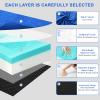 Lxotvae Memory Foam Camping Mattress pad, Comfortable Thick Floor Sleeping Mat for Adults with Waterproof and Non-Slip Bottom, Portable Roll Up Mattress for Sleepover Guest,Cot Mad for Car Camping view 2