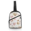 GFLFMXZW Heart Print Cross Chest Bag Crossbody Backpack for Women Men Sling Bag Travel Hiking Daypack view 1