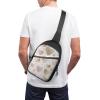 GFLFMXZW Heart Print Cross Chest Bag Crossbody Backpack for Women Men Sling Bag Travel Hiking Daypack view 2