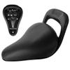 Fuuroottly PU Bike Seat for Kids, Secure Black Bicycle Saddle with Handrail and Rear Child Seat view 3